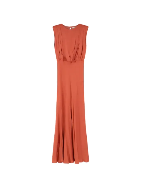Semicouture pleated sleeveless maxi dress