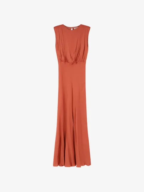Semicouture pleated sleeveless maxi dress