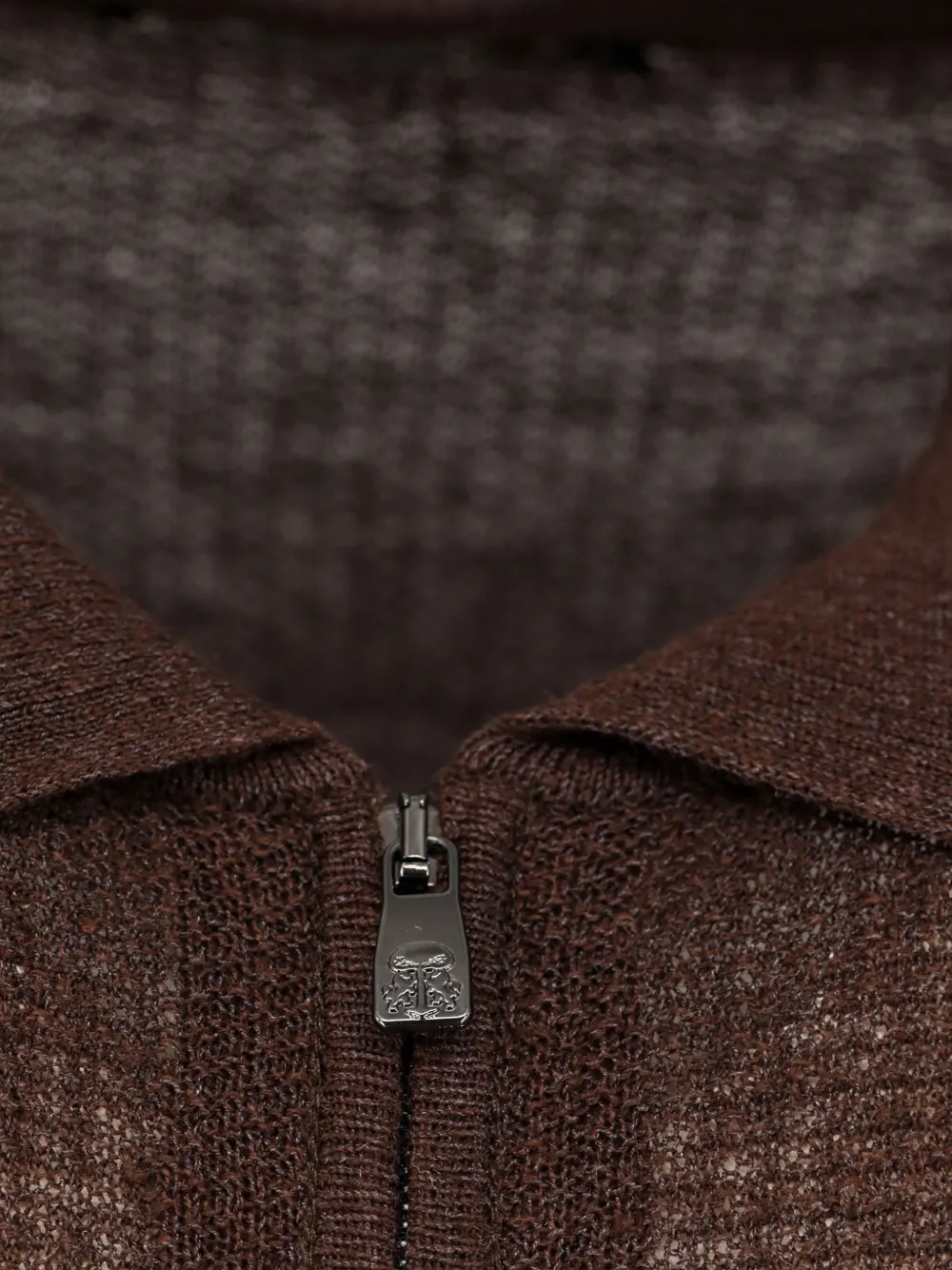  Corneliani Half-zip Polo Shirt - Brown 