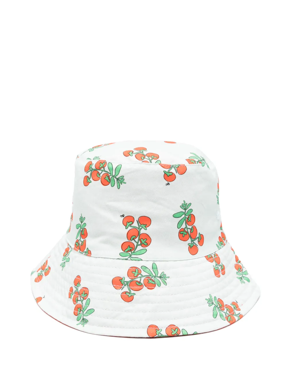  Bobo Choses Juicy Tomatoes Printed Reversible Bucket Hat - White 