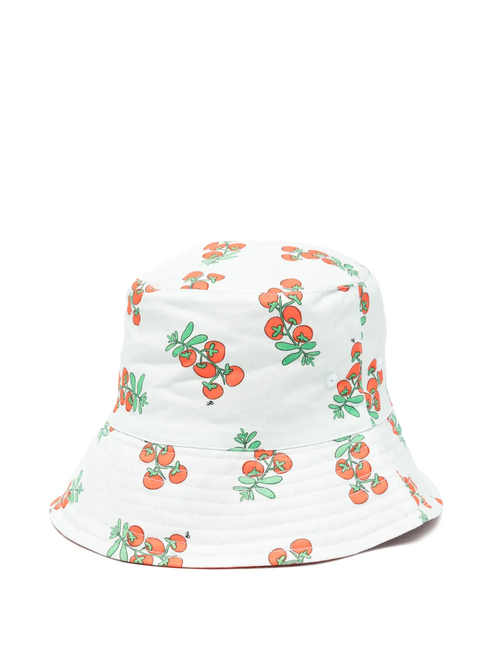 Bobo Choses Juicy Tomatoes printed reversible bucket hat - Bianco