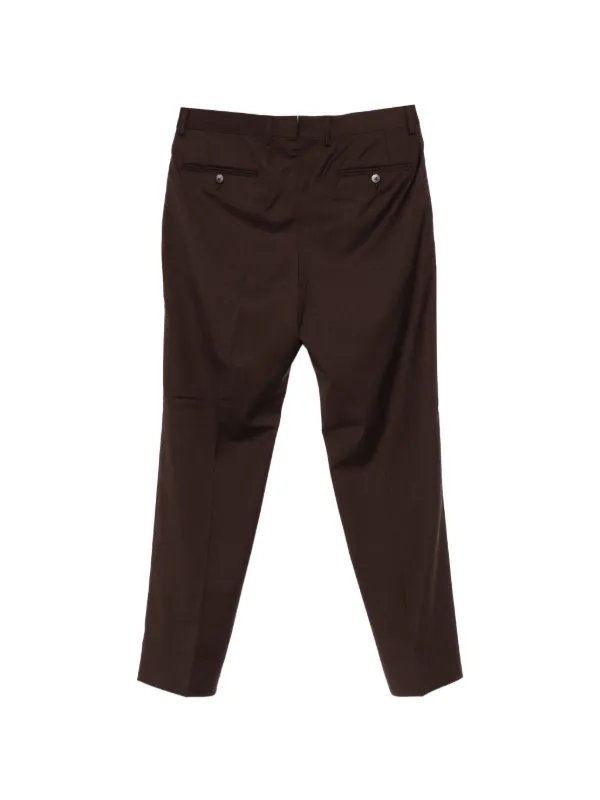 CARUSO 1プリーツ カルゼスラックス Caruso プリーツ パンツ | ブラウン | FARFETCH JP