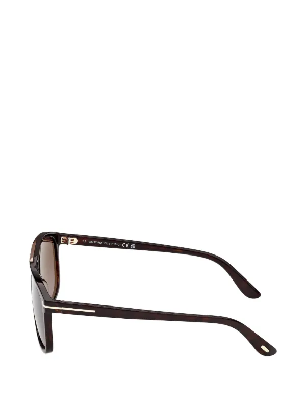 小物 TOM FORD TOM FORD Eyewear tortoiseshell-effect pilot-frame Sunglasses