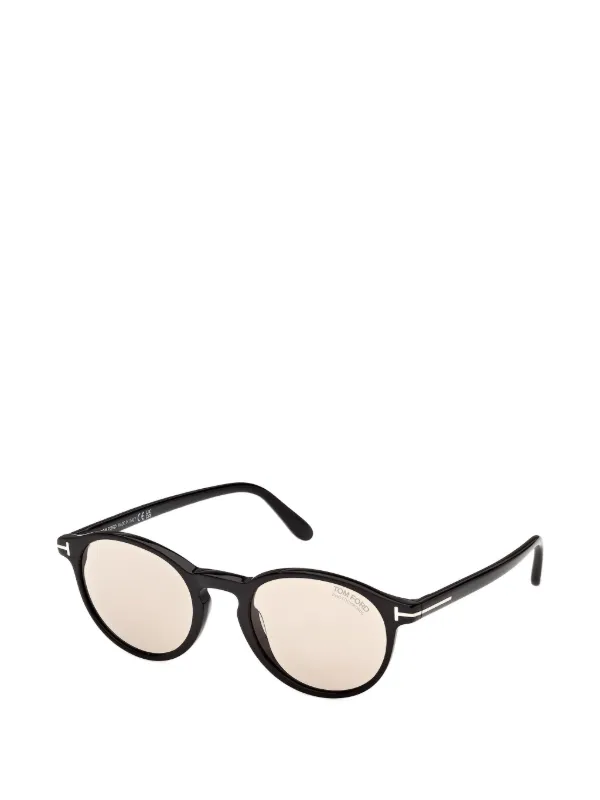 Tom Ford ラウンド型サングラス ブラック/ゴールド TOM FORD Eyewear ラウンドフレーム サングラス | ブラック | FARFETCH JP