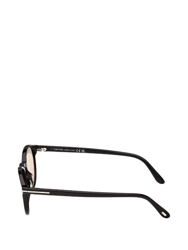 TOM FORD Eyewear ラウンドフレーム サングラス | ブラック | FARFETCH JP