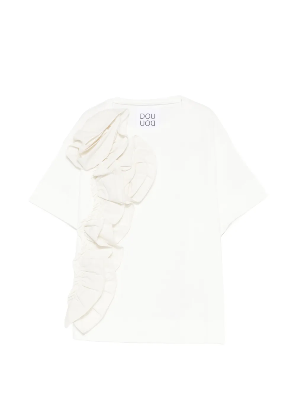 Douuod Kids ruffled T-shirt - Bianco