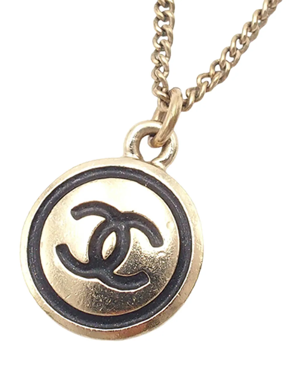 2007 Cc Gold Plated Pendant Necklace Costume Necklace