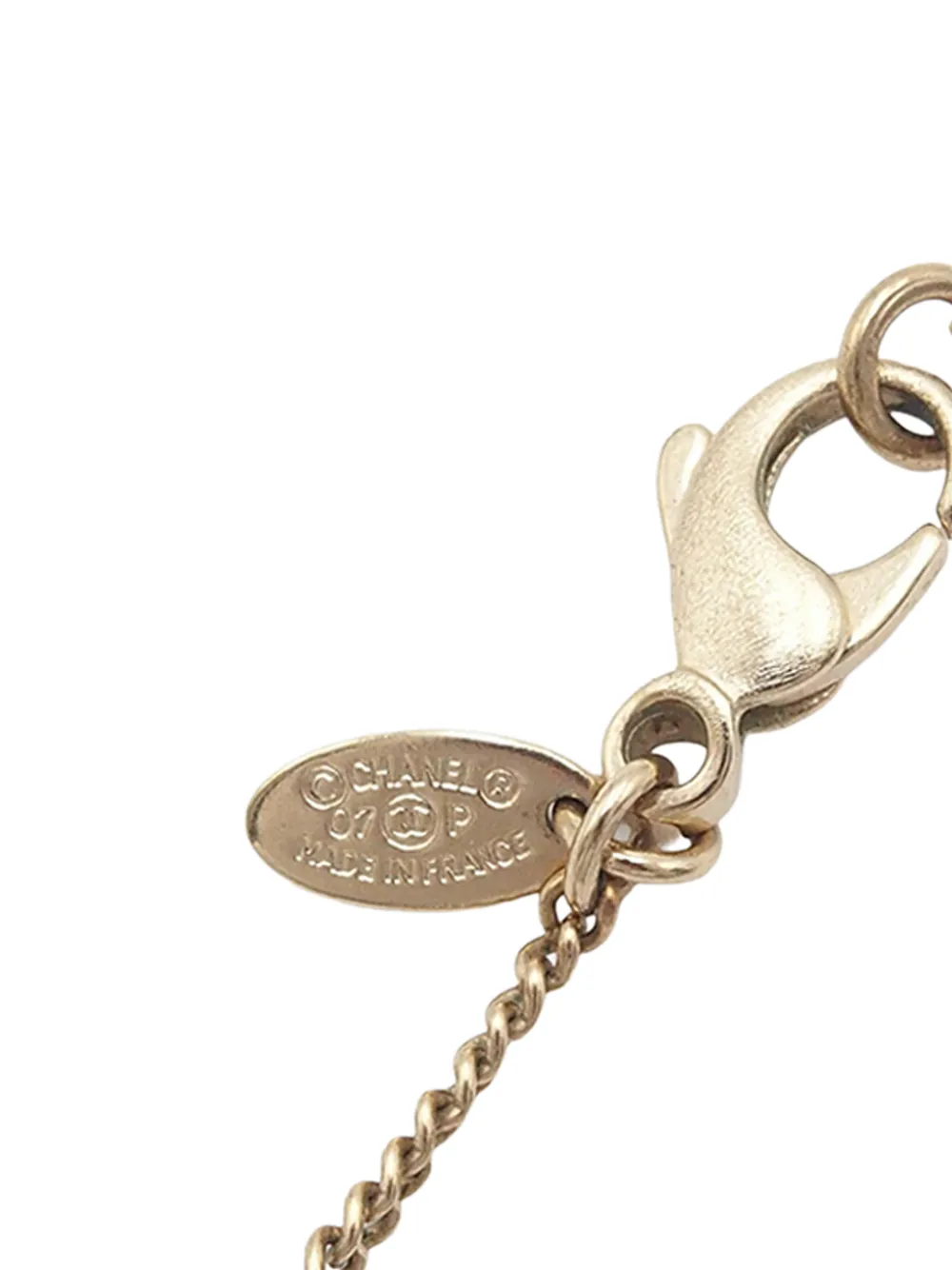 2007 Cc Gold Plated Pendant Necklace Costume Necklace