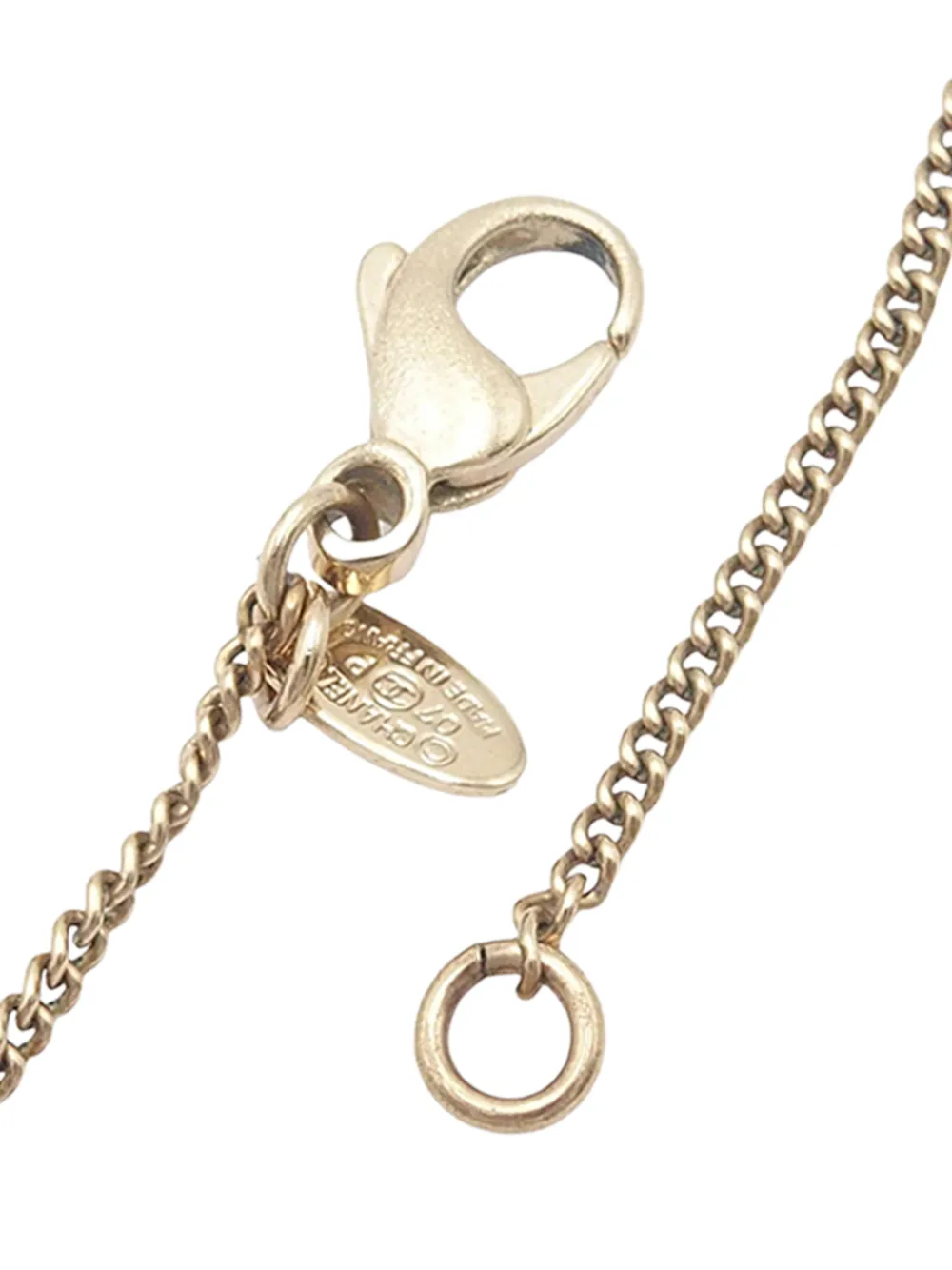 2007 Cc Gold Plated Pendant Necklace Costume Necklace