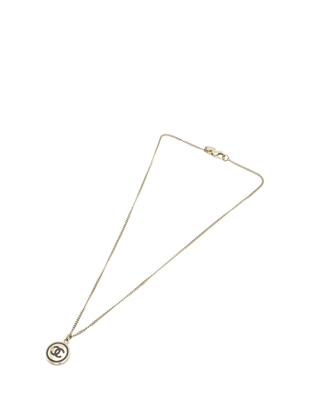 CHANEL Pre-Owned 2007 CC Gold Plated Pendant Necklace costume necklace - Nero