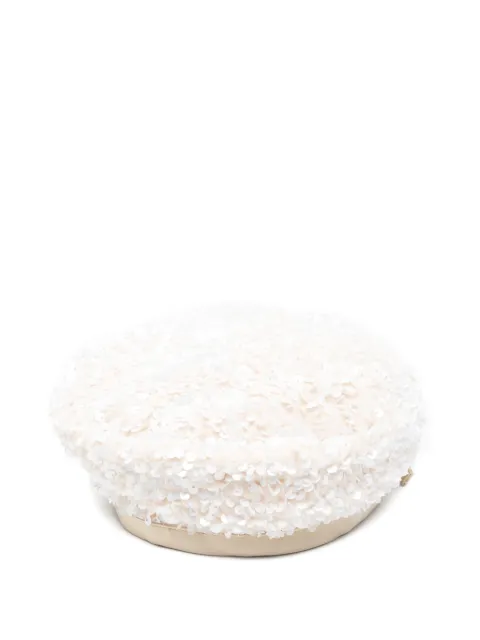 Vivetta bow-detail sequin beret hat