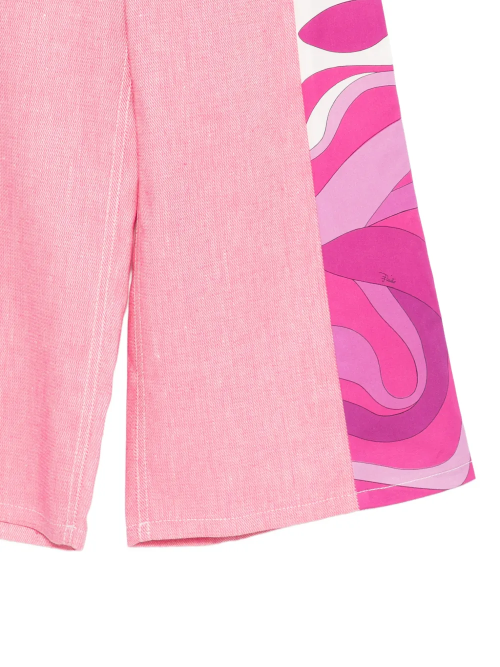 Printed-Pocket Trousers