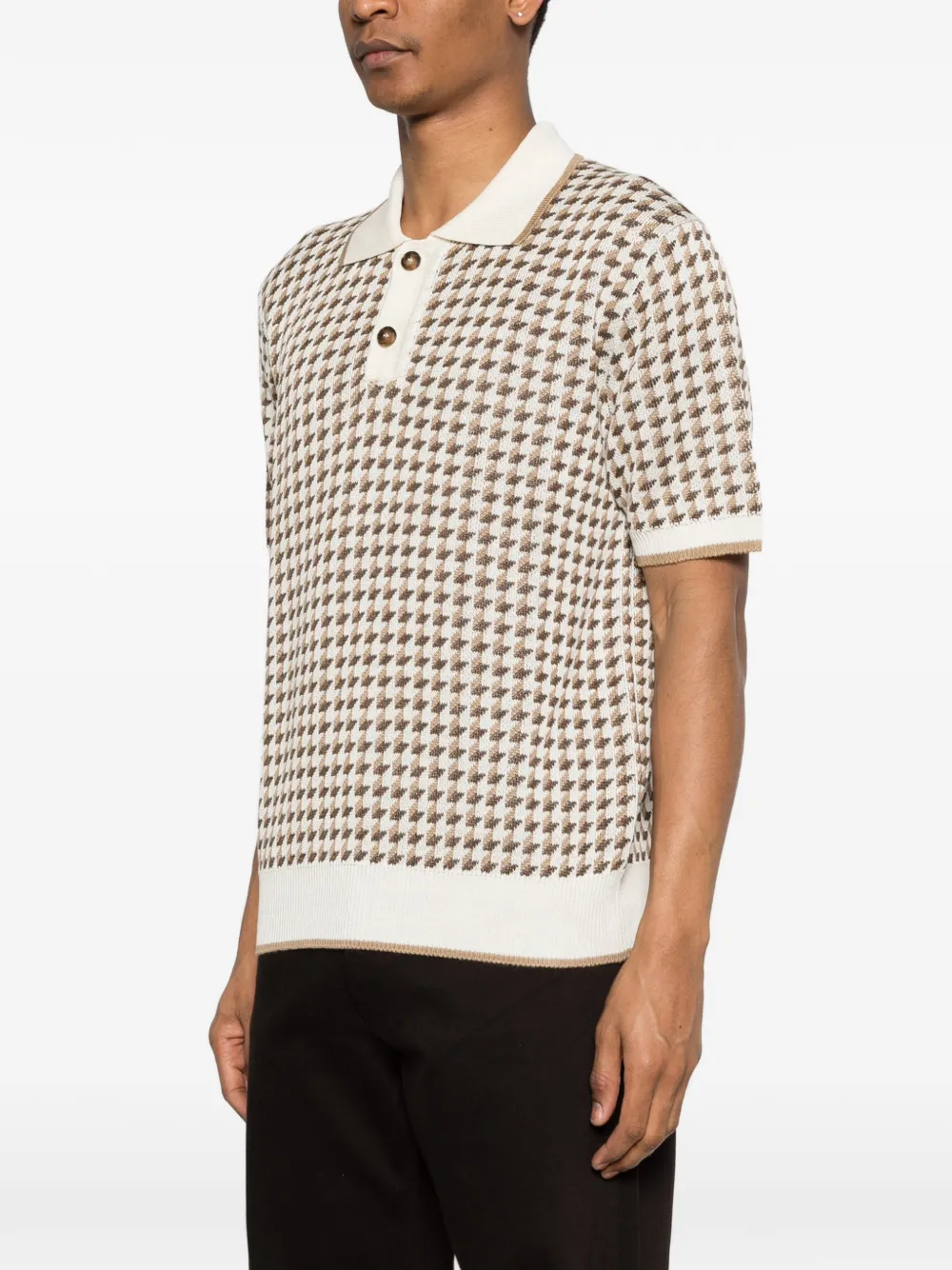  Canali Polo Estampado - Blanco 
