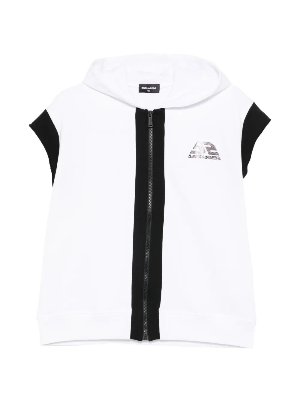 DSQUARED2 KIDS zip-up hoodie - Bianco