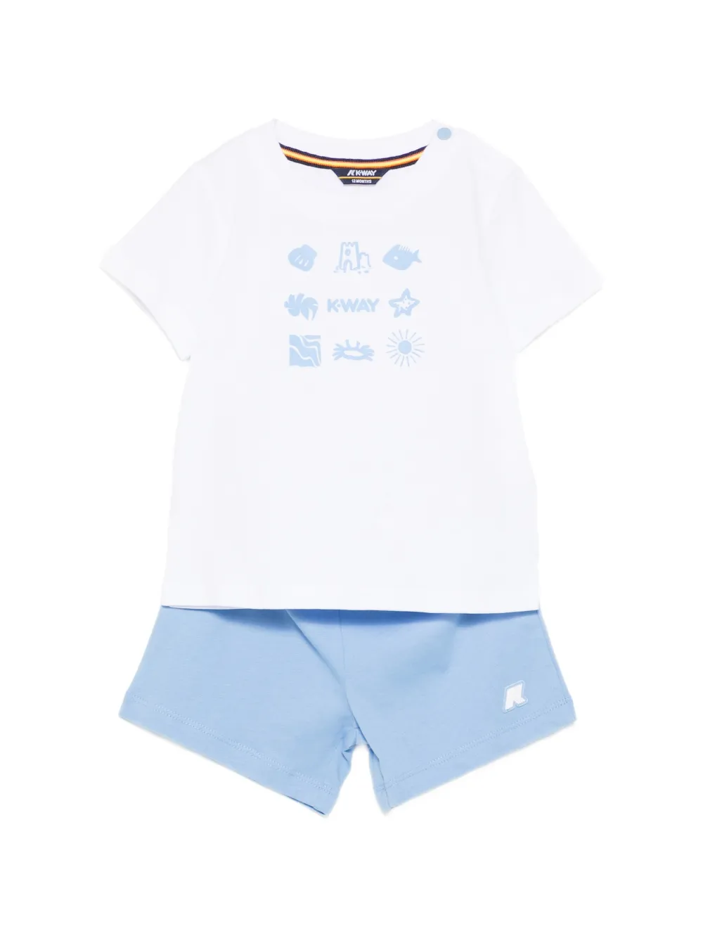 K-Way graphic-print shorts set - Blu