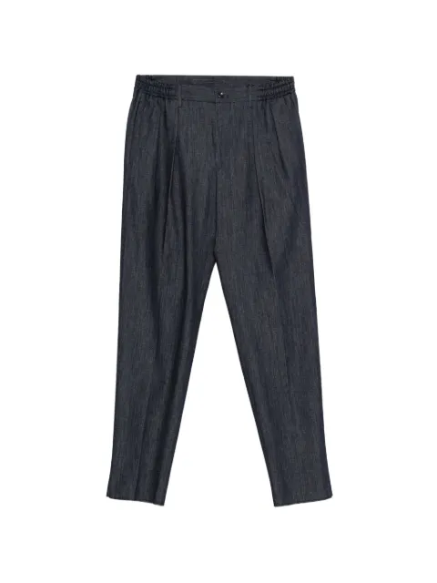 Tagliatore pleat tapered trousers