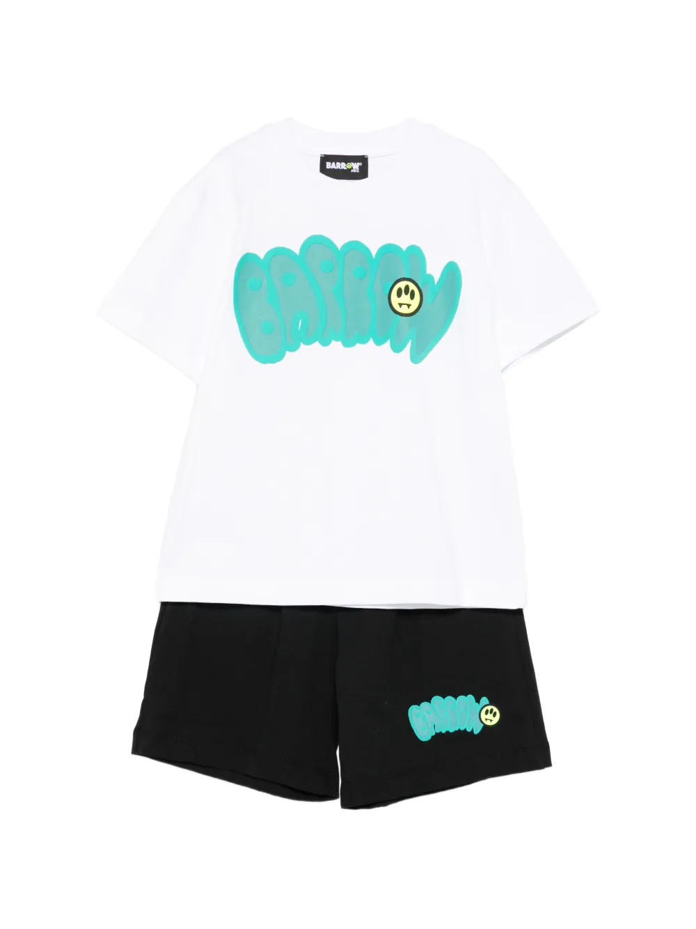Barrow kids graphic-print shorts set - White