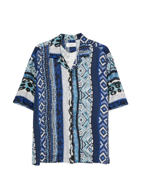 Laneus geometric-print shirt