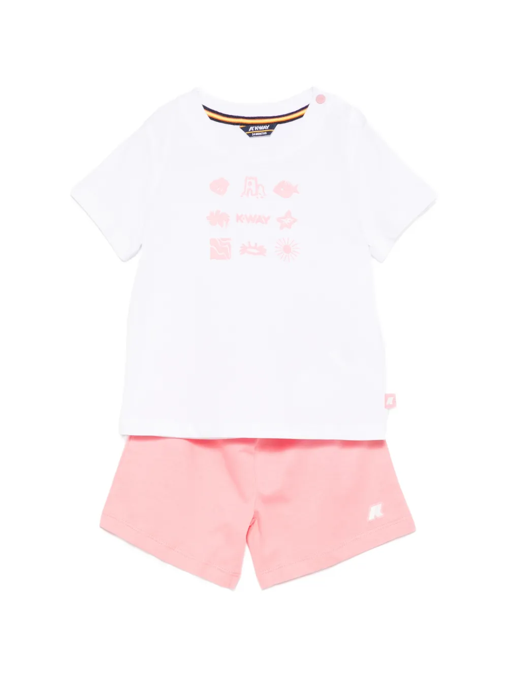 K-Way graphic-print shots set - Bianco