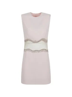 Costarellos foil-print V-neck Linen Dress | White | FARFETCH BH