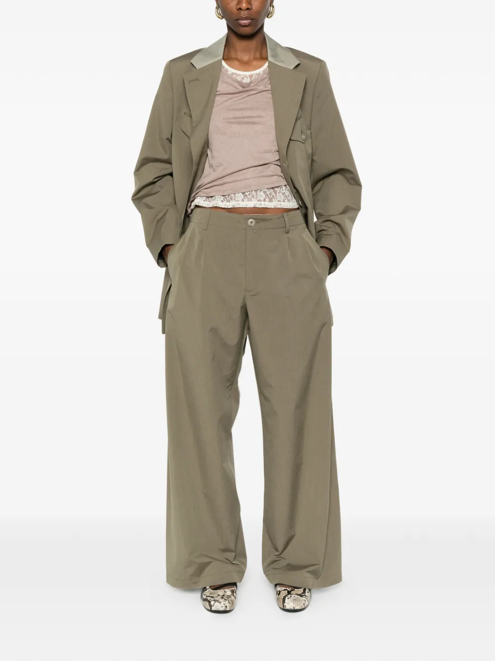 OUR LEGACY Zwemtop met kant Beige