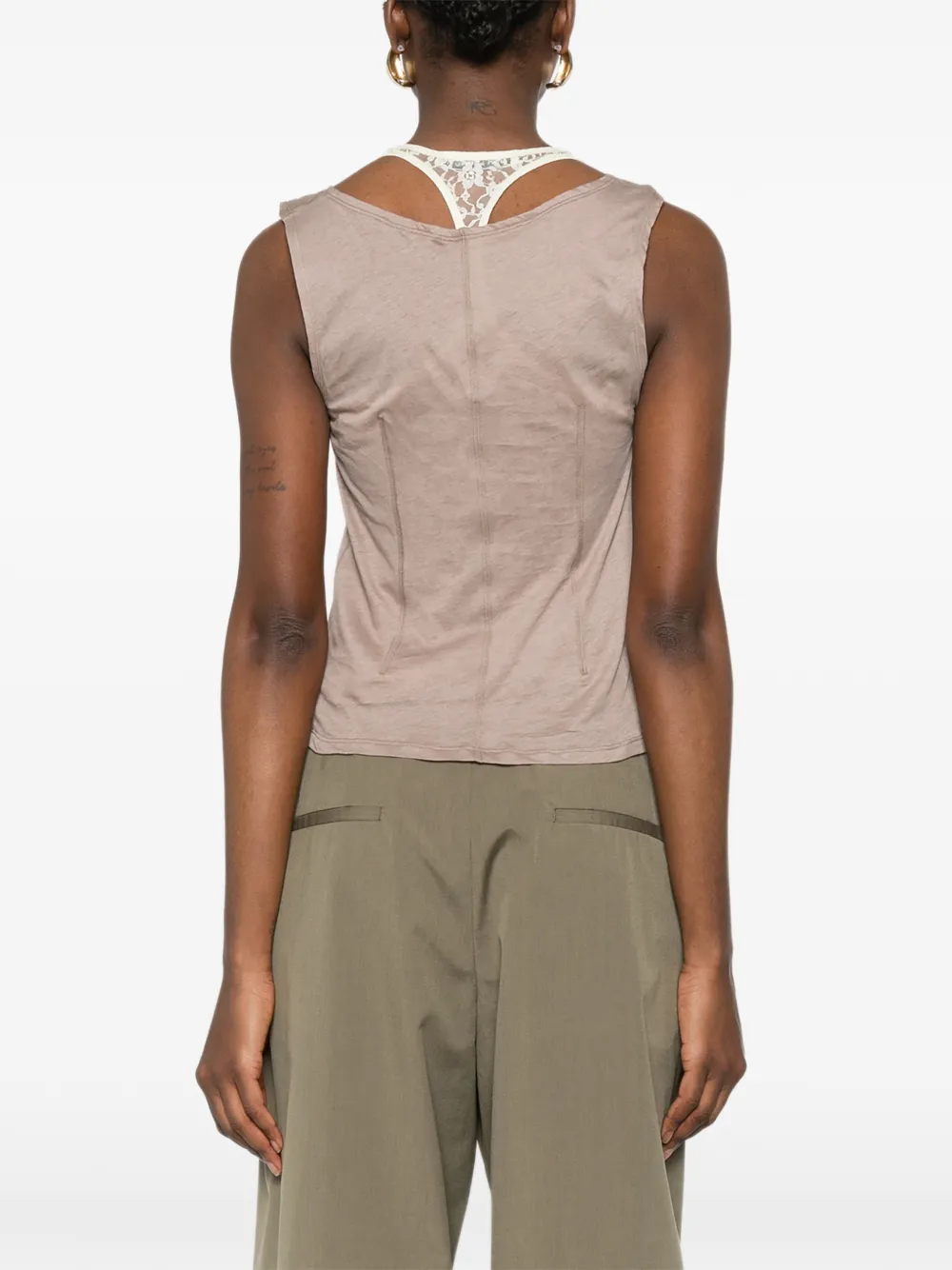 OUR LEGACY Zwemtop met kant Beige