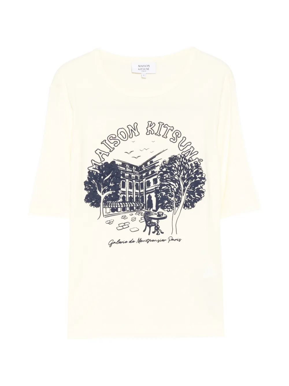 Maison Kitsuné GALERIE DE MONTPENSIER T-SHIRT - Giallo
