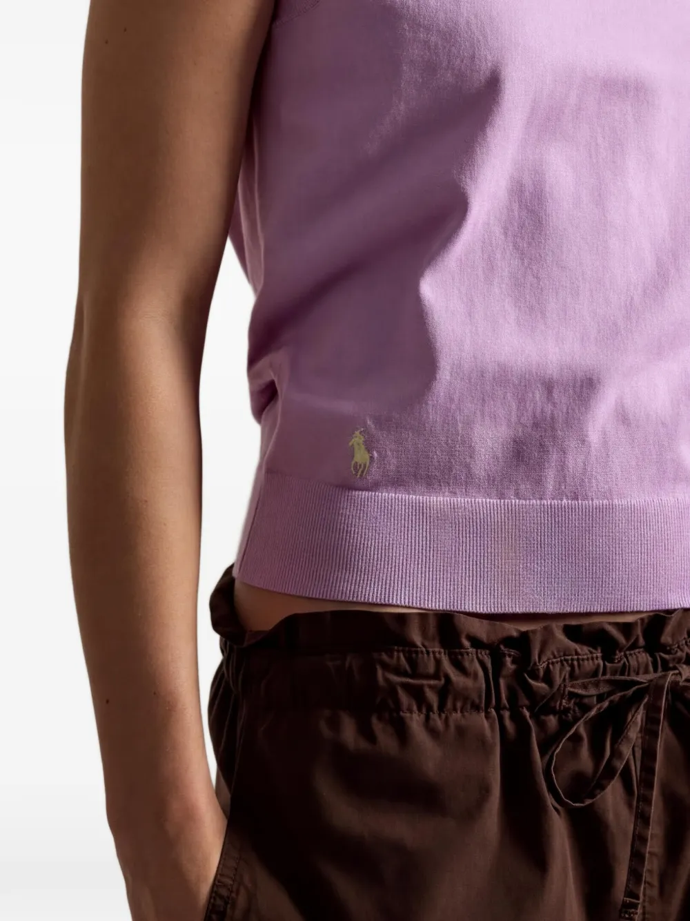 Polo Ralph Lauren Spencer met geborduurd logo Paars