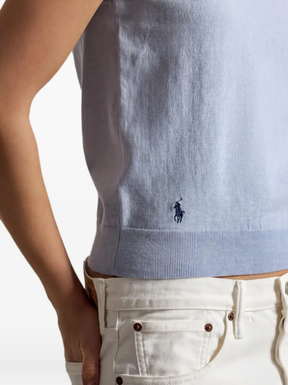 Polo Ralph Lauren Mouwloze trui met logo Blauw