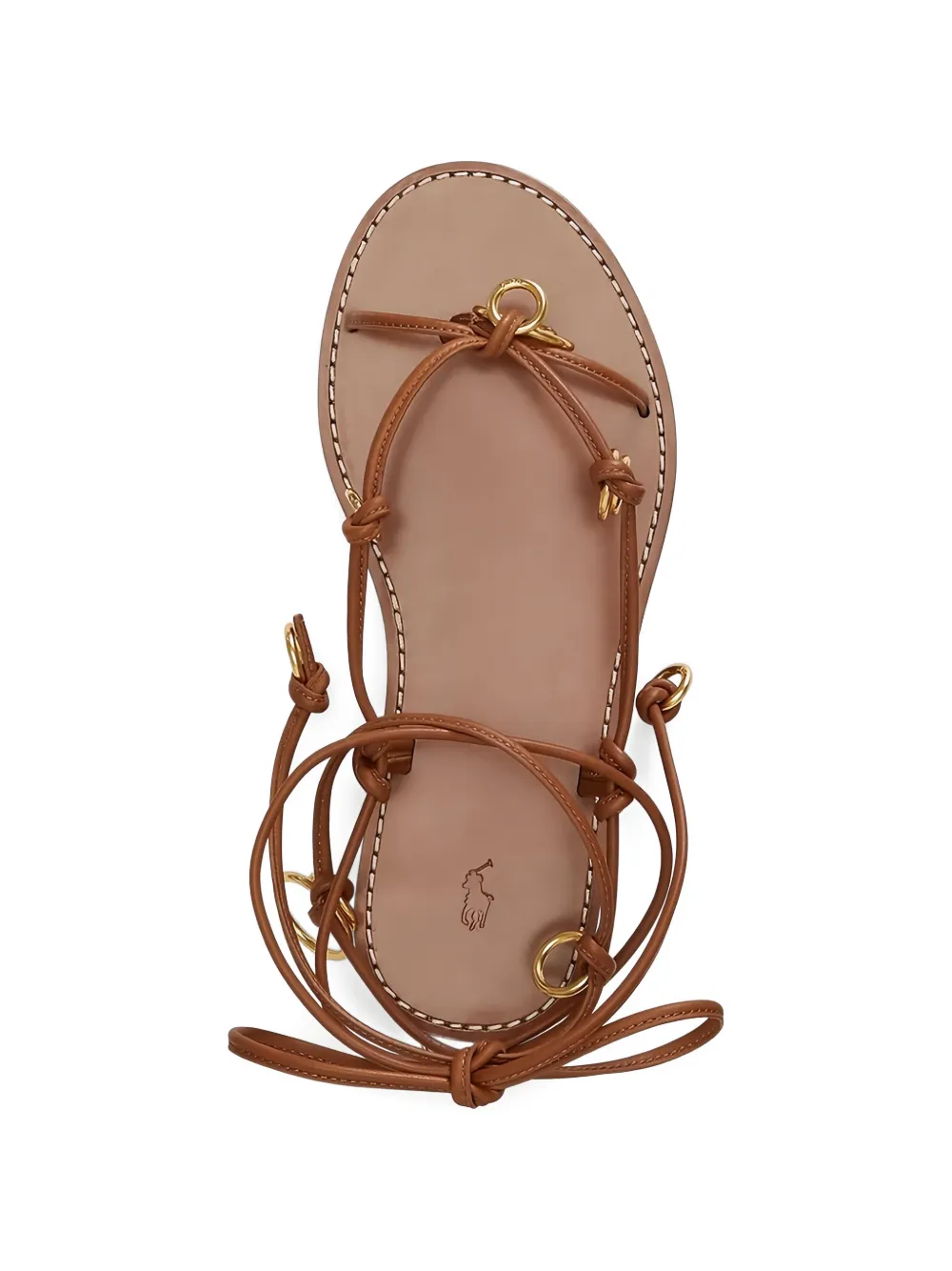 Polo Ralph Lauren ring-embellished knot-detail sandals Bruin