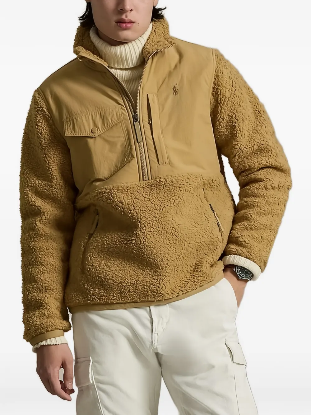 Polo Ralph Lauren Polo Pony half-zip pocket sweatshirt - Toni neutri