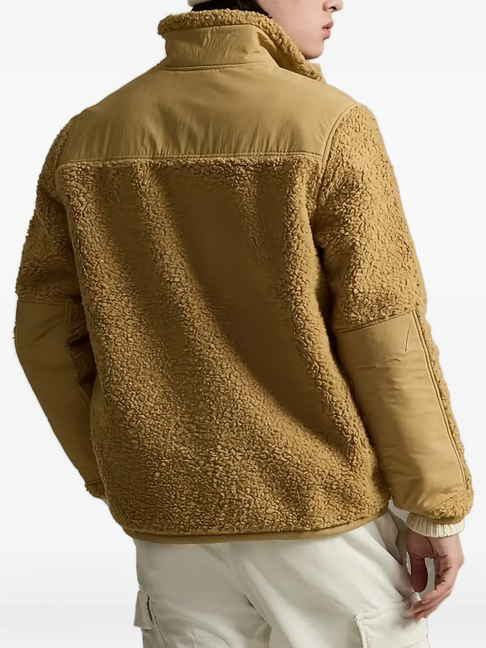 Polo Ralph Lauren Polo Pony sweater met halve rits en zak Beige