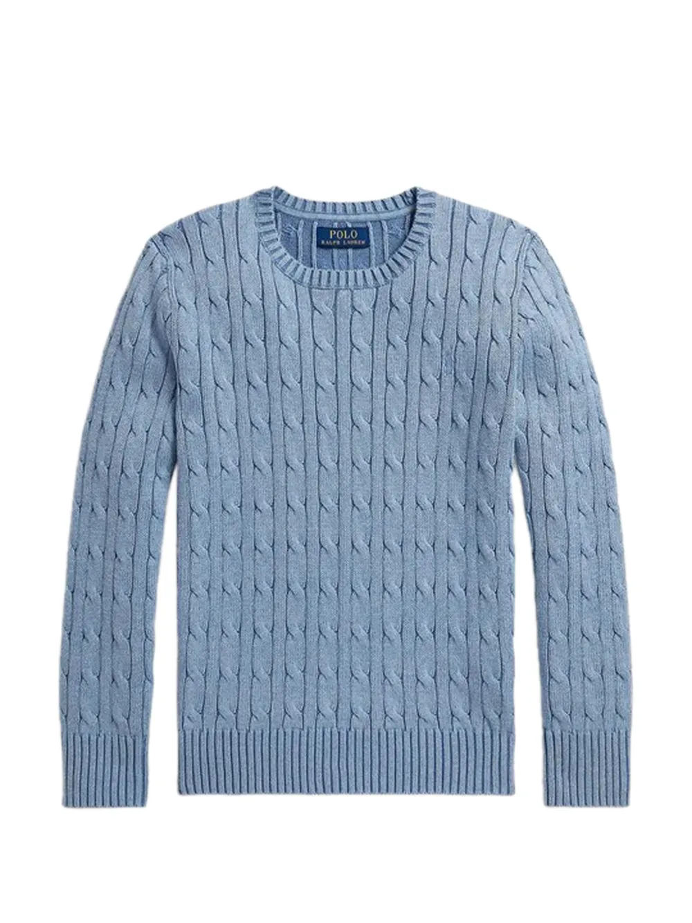 POLO RALPH LAUREN KIDS cable knit crewneck sweater - Blu