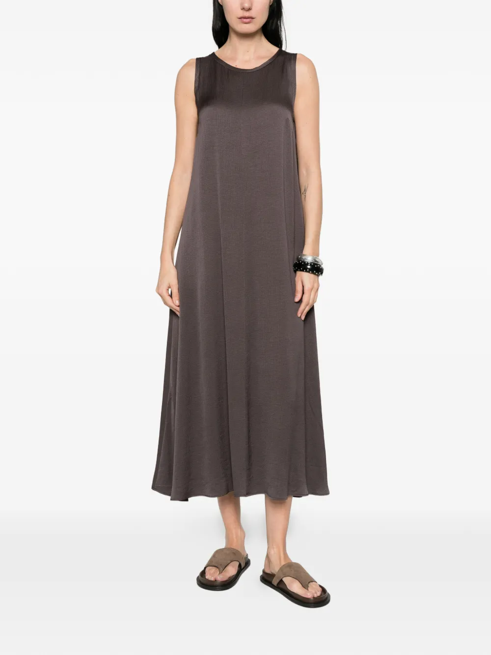  Marella A-line Midi Shift Dress - Brown 