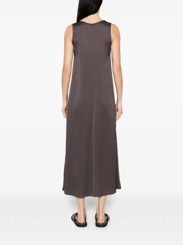 Marella A-line Midi Shift Dress - Brown Marella A-line Midi Shift Dress - Brown