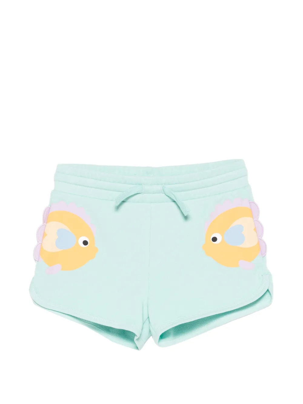 Stella McCartney Kids fish-print shorts - Blu