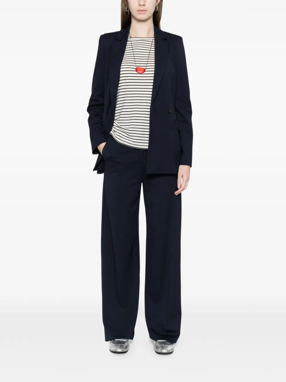  Marella Double-breasted Blazer - Blue 