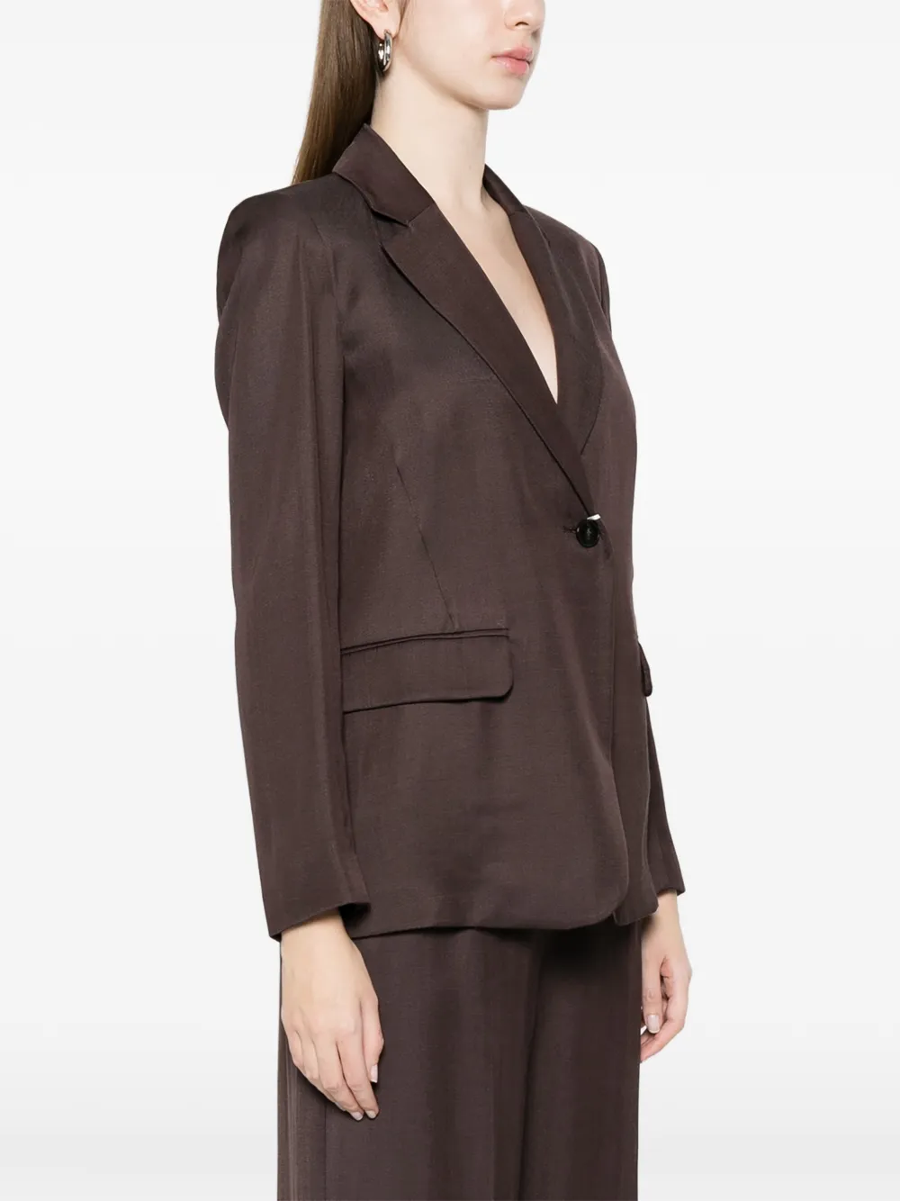  Marella Single-breasted Blazer - Brown 