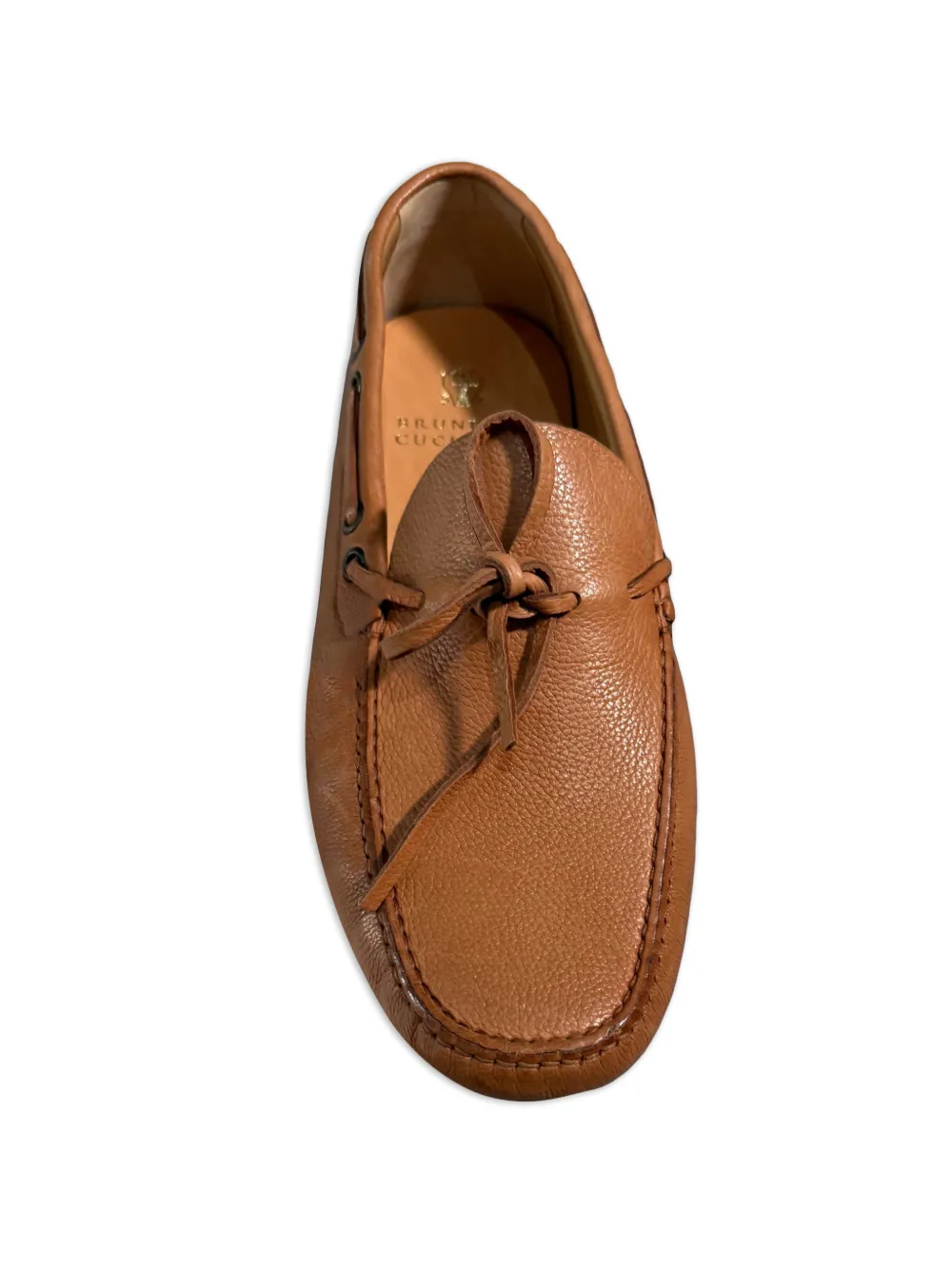 Brunello Cucinelli tie-detail boat shoes - Braun
