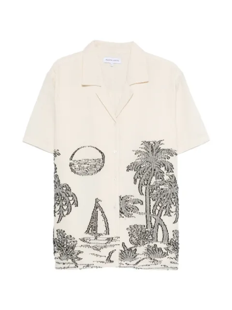 Maison Labiche tree-embroidered shirt