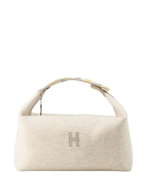 Hermès Pre-Owned 2020-2026 Large Wool Au Carre Bride A Brac Case vanity bag