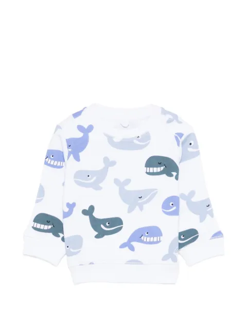 Stella McCartney Kids sudadera con ballenas estampadas