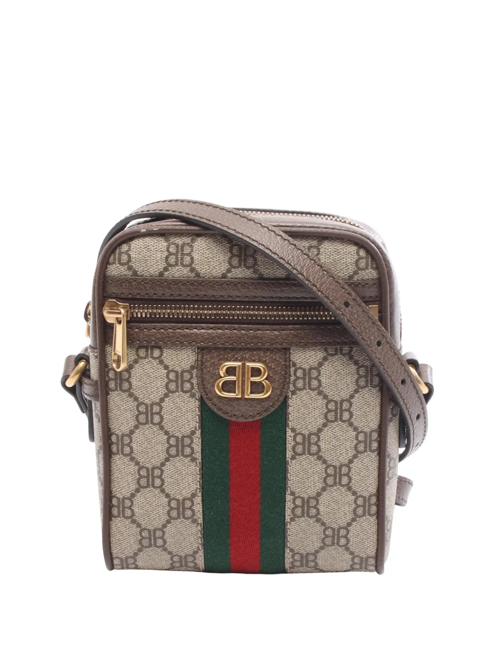 Balenciaga Pre-Owned 2016-2025 BB Supreme Ophidia Hacker crossbody bag - Marrone