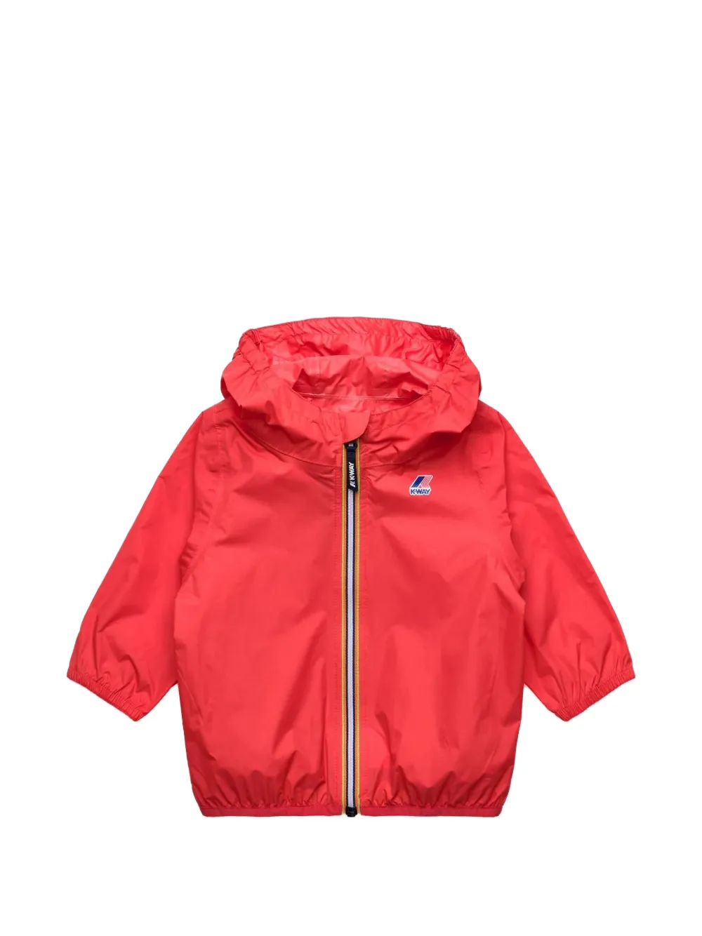 K Way Kids Claude hooded zip-front jacket - Rosso