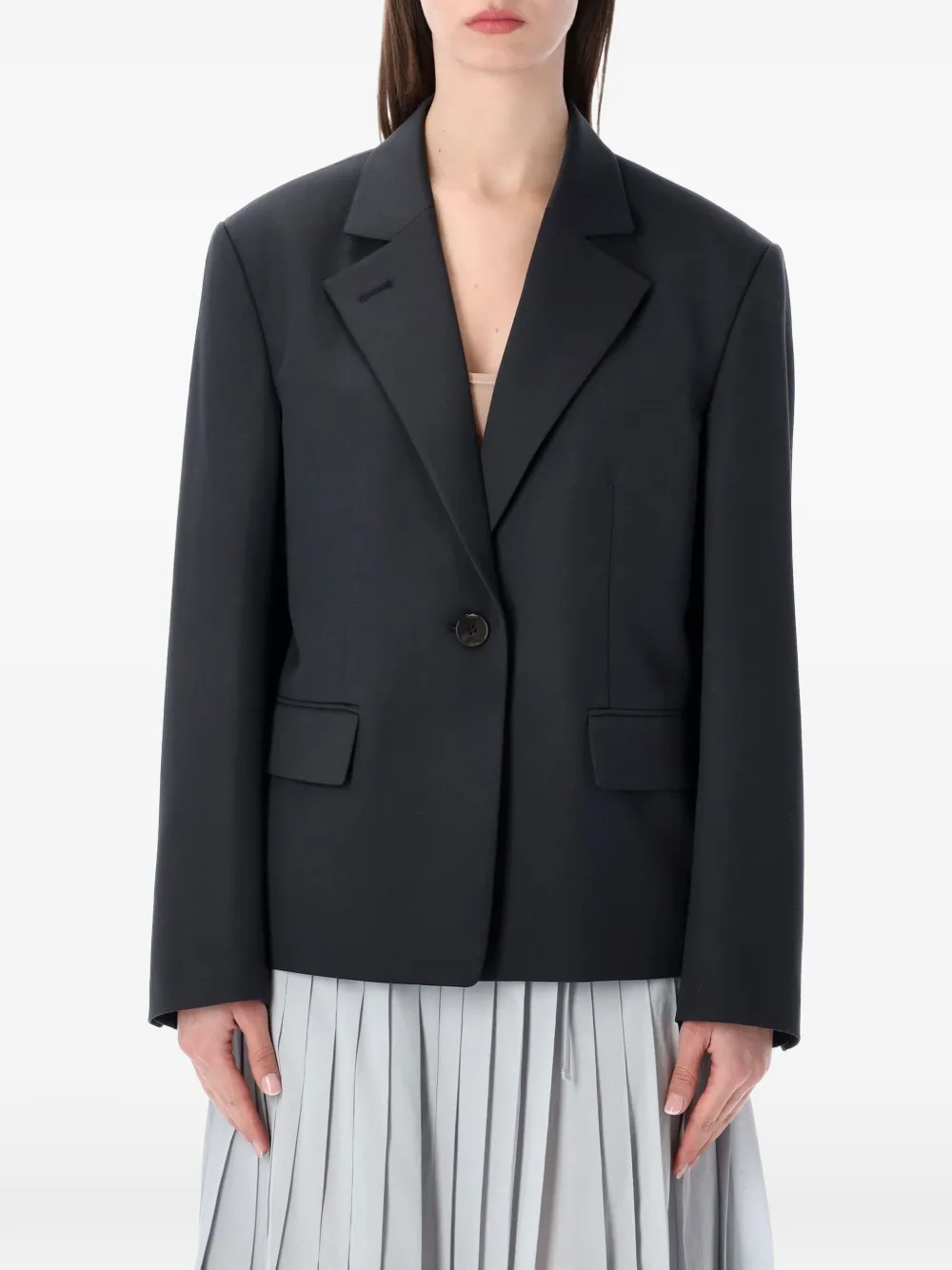 Low Classic notched-lapel button-fastening blazer - Grigio