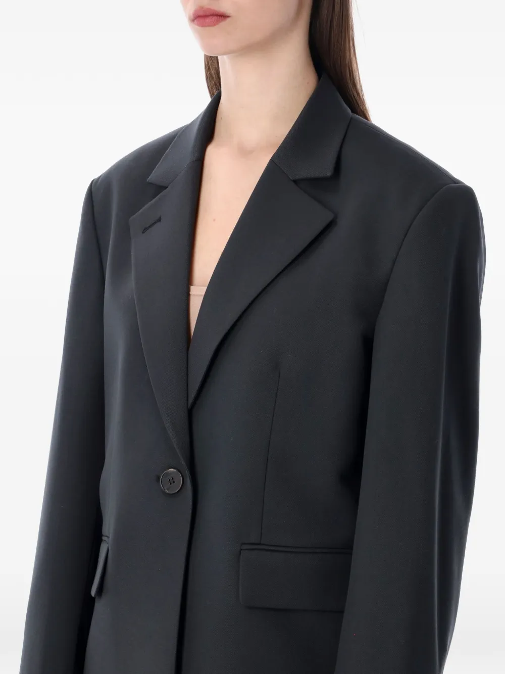  Low Classic Notched-lapel Button-fastening Blazer - Grey 