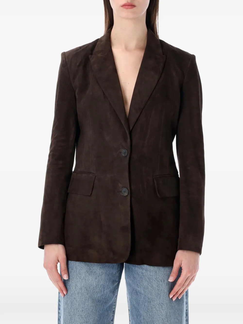 Sword button blazer - Marrone