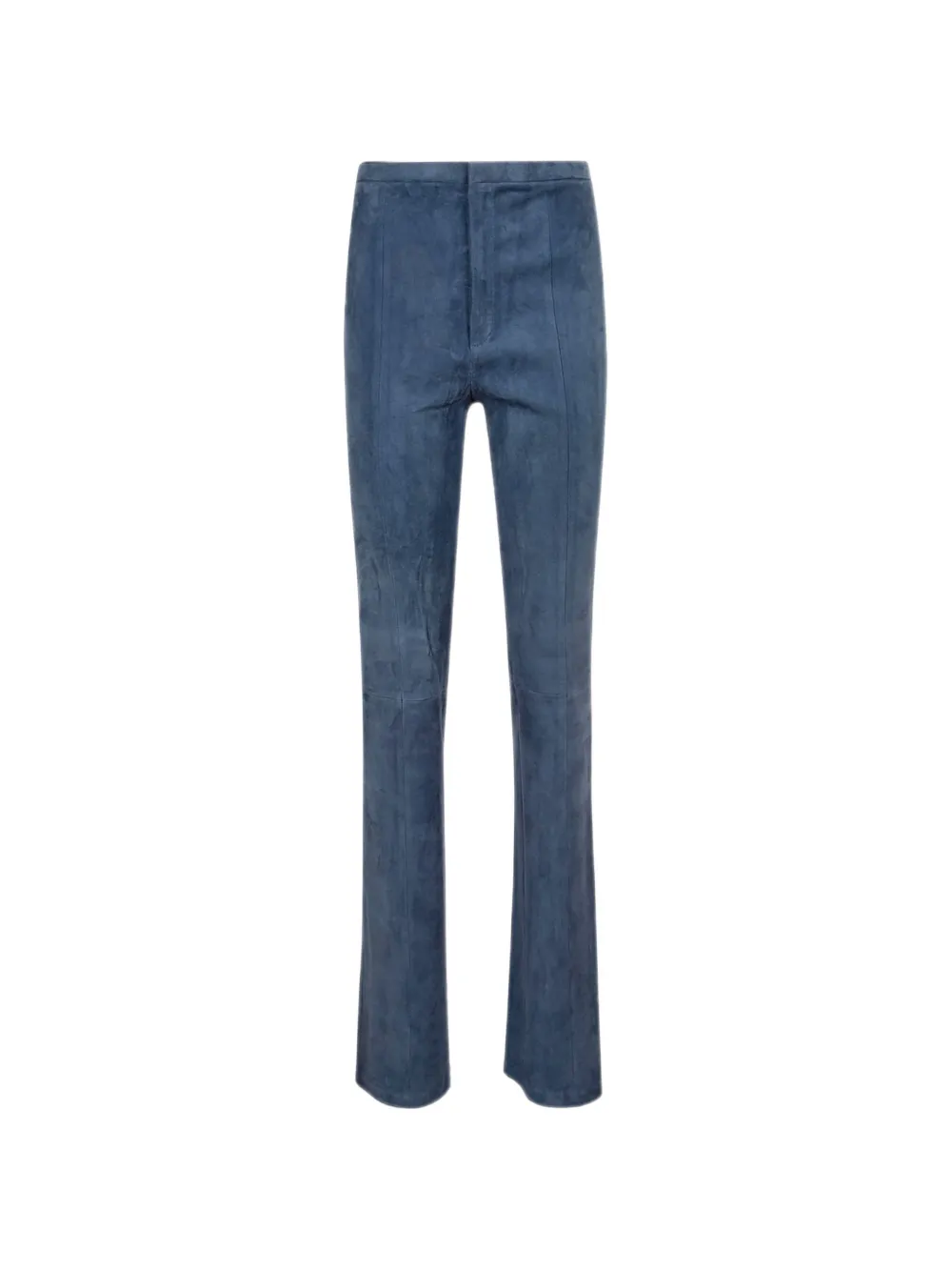 Stouls Suede Slim-fit Trousers In Blue