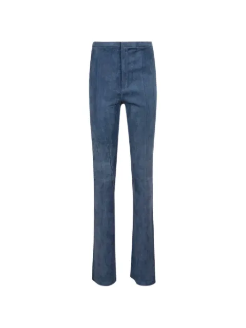 Stouls suede slim-fit trousers