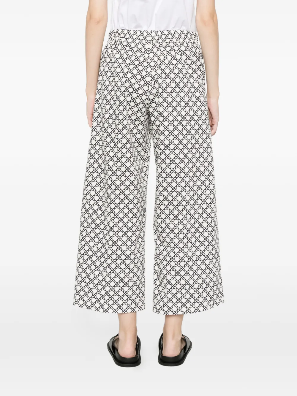 Marella Broek met patroon Wit